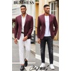 image:imageCOOFANDY Mens Casual Blazer Slim Fit Suit Jacket Lightweight Knit Sport Coat Two Button Blazer JacketBurgundy