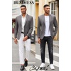 image:imageCOOFANDY Mens Casual Blazer Slim Fit Suit Jacket Lightweight Knit Sport Coat Two Button Blazer JacketDark Grey