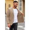 image:imageCOOFANDY Mens Casual Blazer Slim Fit Suit Jacket Lightweight Knit Sport Coat Two Button Blazer JacketKhaki