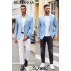 image:imageCOOFANDY Mens Casual Blazer Slim Fit Suit Jacket Lightweight Knit Sport Coat Two Button Blazer JacketLight Blue