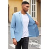 image:imageCOOFANDY Mens Casual Blazer Slim Fit Suit Jacket Lightweight Knit Sport Coat Two Button Blazer JacketLight Blue