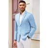 image:imageCOOFANDY Mens Casual Blazer Slim Fit Suit Jacket Lightweight Knit Sport Coat Two Button Blazer JacketLight Blue