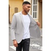 image:imageCOOFANDY Mens Casual Blazer Slim Fit Suit Jacket Lightweight Knit Sport Coat Two Button Blazer JacketLight Grey