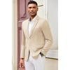image:imageCOOFANDY Mens Casual Blazer Slim Fit Suit Jacket Lightweight Knit Sport Coat Two Button Blazer JacketLight Khaki