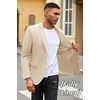 image:imageCOOFANDY Mens Casual Blazer Slim Fit Suit Jacket Lightweight Knit Sport Coat Two Button Blazer JacketLight Khaki