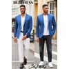 image:imageCOOFANDY Mens Casual Blazer Slim Fit Suit Jacket Lightweight Knit Sport Coat Two Button Blazer JacketRoyal Blue