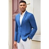 image:imageCOOFANDY Mens Casual Blazer Slim Fit Suit Jacket Lightweight Knit Sport Coat Two Button Blazer JacketRoyal Blue