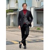 image:imageCOOFANDY Mens Casual Blazer Slim Fit Suit Jackets Two Button Lightweight Knit Sport CoatBlack