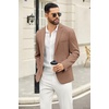 image:imageCOOFANDY Mens Casual Blazer Slim Fit Suit Jackets Two Button Lightweight Knit Sport CoatBrown