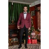 image:imageCOOFANDY Mens Casual Blazer Slim Fit Suit Jackets Two Button Lightweight Knit Sport CoatBurgundy