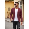 image:imageCOOFANDY Mens Casual Blazer Slim Fit Suit Jackets Two Button Lightweight Knit Sport CoatBurgundy