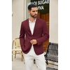 image:imageCOOFANDY Mens Casual Blazer Slim Fit Suit Jackets Two Button Lightweight Knit Sport CoatBurgundy