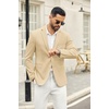 image:imageCOOFANDY Mens Casual Blazer Slim Fit Suit Jackets Two Button Lightweight Knit Sport CoatLight Khaki