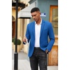 image:imageCOOFANDY Mens Casual Blazer Slim Fit Suit Jackets Two Button Lightweight Knit Sport CoatRoyal Blue