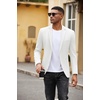 image:imageCOOFANDY Mens Casual Blazer Slim Fit Suit Jackets Two Button Lightweight Knit Sport CoatWhite
