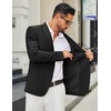 image:imageCOOFANDY Mens Casual Blazer Slim Fit Two Buttons Sport Coat Lightweight Suit JacketBlack