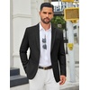 image:imageCOOFANDY Mens Casual Blazer Slim Fit Two Buttons Sport Coat Lightweight Suit JacketBlack