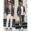 image:imageCOOFANDY Mens Casual Blazer Slim Fit Two Buttons Sport Coat Lightweight Suit JacketDark Grey