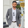 image:imageCOOFANDY Mens Casual Blazer Slim Fit Two Buttons Sport Coat Lightweight Suit JacketGrey