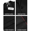 image:imageCOOFANDY Mens Casual Blazer Suit Jackets One Button Sport Coats Lightweight Business Sports JacketsBlack