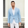 image:imageCOOFANDY Mens Casual Blazer Suit Jackets One Button Sport Coats Lightweight Business Sports JacketsLight Blue