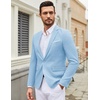 image:imageCOOFANDY Mens Casual Blazer Suit Jackets One Button Sport Coats Lightweight Business Sports JacketsLight Blue