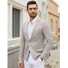 image:imageCOOFANDY Mens Casual Blazer Suit Jackets One Button Sport Coats Lightweight Business Sports JacketsLight Gray