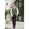 image:imageCOOFANDY Mens Casual Business Vests Lightweight Waistcoat Slim Fit Suit VestArmy Green