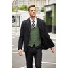 image:imageCOOFANDY Mens Casual Business Vests Lightweight Waistcoat Slim Fit Suit VestArmy Green
