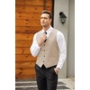 image:imageCOOFANDY Mens Casual Business Vests Lightweight Waistcoat Slim Fit Suit VestBeige