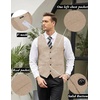 image:imageCOOFANDY Mens Casual Business Vests Lightweight Waistcoat Slim Fit Suit VestBeige