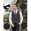image:imageCOOFANDY Mens Casual Business Vests Lightweight Waistcoat Slim Fit Suit VestBlack