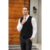 image:imageCOOFANDY Mens Casual Business Vests Lightweight Waistcoat Slim Fit Suit VestBlack B