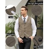 image:imageCOOFANDY Mens Casual Business Vests Lightweight Waistcoat Slim Fit Suit VestBrown