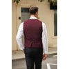 image:imageCOOFANDY Mens Casual Business Vests Lightweight Waistcoat Slim Fit Suit VestBurgundy