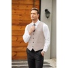 image:imageCOOFANDY Mens Casual Business Vests Lightweight Waistcoat Slim Fit Suit VestChampagne