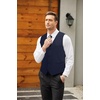 image:imageCOOFANDY Mens Casual Business Vests Lightweight Waistcoat Slim Fit Suit VestDark Blue
