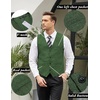image:imageCOOFANDY Mens Casual Business Vests Lightweight Waistcoat Slim Fit Suit VestGreen