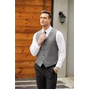 image:imageCOOFANDY Mens Casual Business Vests Lightweight Waistcoat Slim Fit Suit VestGrey