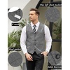 image:imageCOOFANDY Mens Casual Business Vests Lightweight Waistcoat Slim Fit Suit VestGrey
