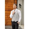 image:imageCOOFANDY Mens Casual Business Vests Lightweight Waistcoat Slim Fit Suit VestLight Grey