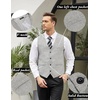 image:imageCOOFANDY Mens Casual Business Vests Lightweight Waistcoat Slim Fit Suit VestLight Grey