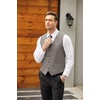 image:imageCOOFANDY Mens Casual Business Vests Lightweight Waistcoat Slim Fit Suit VestLight Khaki