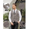 image:imageCOOFANDY Mens Casual Business Vests Lightweight Waistcoat Slim Fit Suit VestLight Khaki
