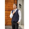 image:imageCOOFANDY Mens Casual Business Vests Lightweight Waistcoat Slim Fit Suit VestNavy Blue