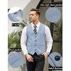 image:imageCOOFANDY Mens Casual Business Vests Lightweight Waistcoat Slim Fit Suit VestSky Blue