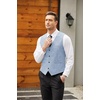 image:imageCOOFANDY Mens Casual Business Vests Lightweight Waistcoat Slim Fit Suit VestSky Blue