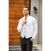 image:imageCOOFANDY Mens Casual Business Vests Lightweight Waistcoat Slim Fit Suit VestWhite