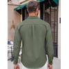 image:imageCOOFANDY Mens Casual Button Down Shirt Untucked Long Sleeve Stretch Denim Dress ShirtArmy Green