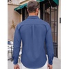 image:imageCOOFANDY Mens Casual Button Down Shirt Untucked Long Sleeve Stretch Denim Dress ShirtDenim Blue